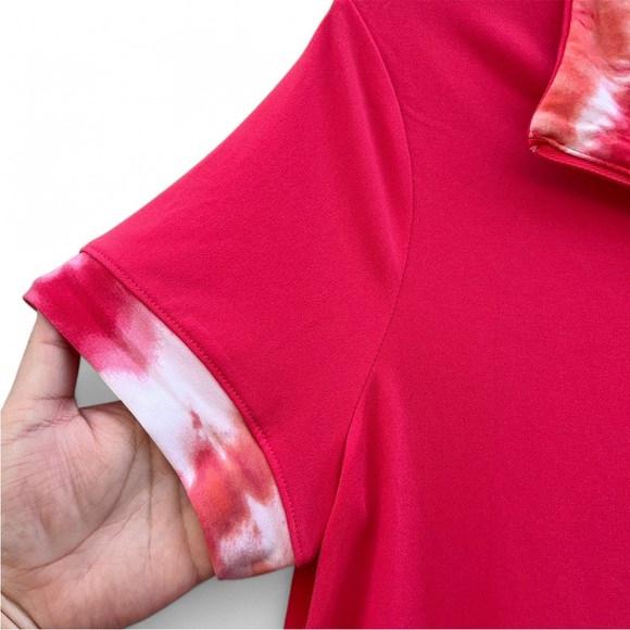 Weekends by Chico’s Active Polo Twist Zip Up Mock Contrast Size Medium - Picture 4 of 11